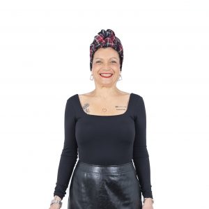 Turbante Cuadro Escocés Negro