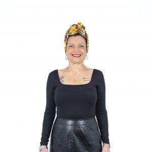 Turbante Cuadro Escocés Amarillo