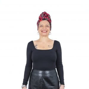 Turbante Cuadro Escocés Rojo